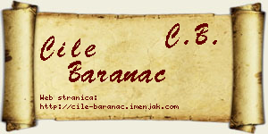 Ćile Baranac vizit kartica